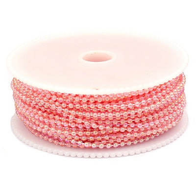 2.5mm 투명핑크 구슬줄(1마)