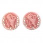 18mm 보석 고양이원형 까메오(핑크)