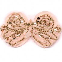 핑크/금색 YS78 스팽글 큰리본(쉬폰장식)