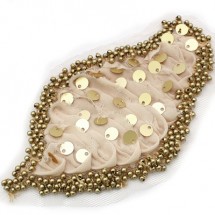 연핑크/낙엽(쉬폰비즈장식)