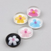 원형 볼록 예쁜꽃(한개)D1-10