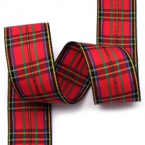 빨강톤/금사 크리스마스 혼합(체크)