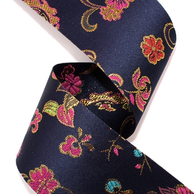 곤색/금사 한복전통무늬(원단리본)