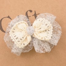 은색/소프트망사꽃리본(원단장식)