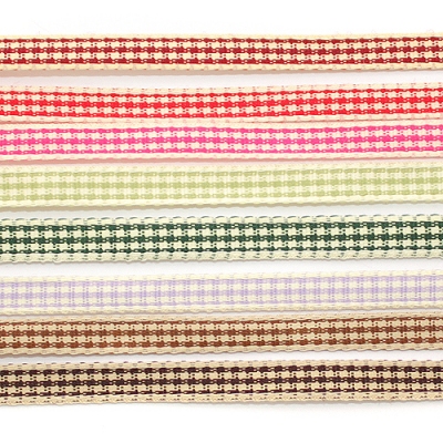 7mm연한체크마무리리본(8색)