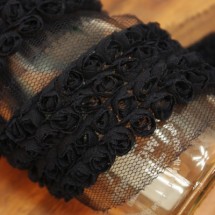 곤색/돌돌장미레이스(망사레이스)
