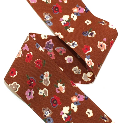 #01밤색/미니플라워 KKK-106(원단리본)