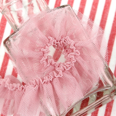 팥색/육각망사(주름레이스)