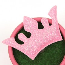 핑크/반짝이 러블리 왕관(초음파장식)