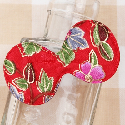 빨강/금박매화꽃 둥근리본(초음파장식)