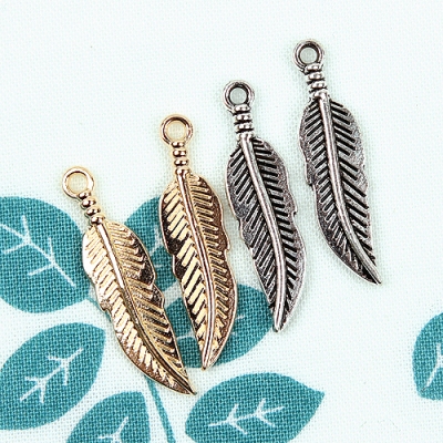 슬림잎사귀 펜던트(금속장식)