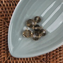 투명진밤색/둥근고리원형 크리스탈장식