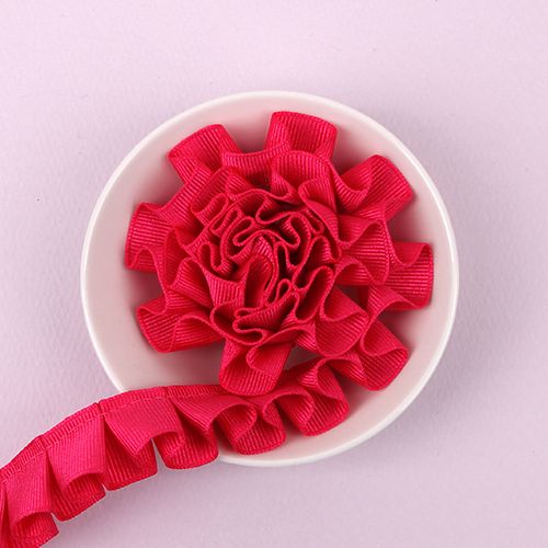 체리핑크/카네이션골직(맞주름레이스)