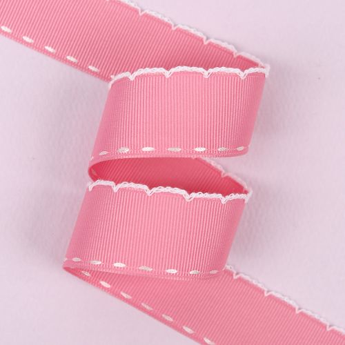 인디핑크/흰색*흰색실(한쪽스티치피코트)