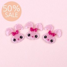 [50%할인](大)리본토끼(플라스틱장식)B4-10