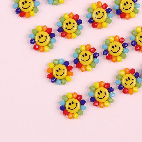 멀티컬러/썬플라워스마일(플라스틱장식)C4-4